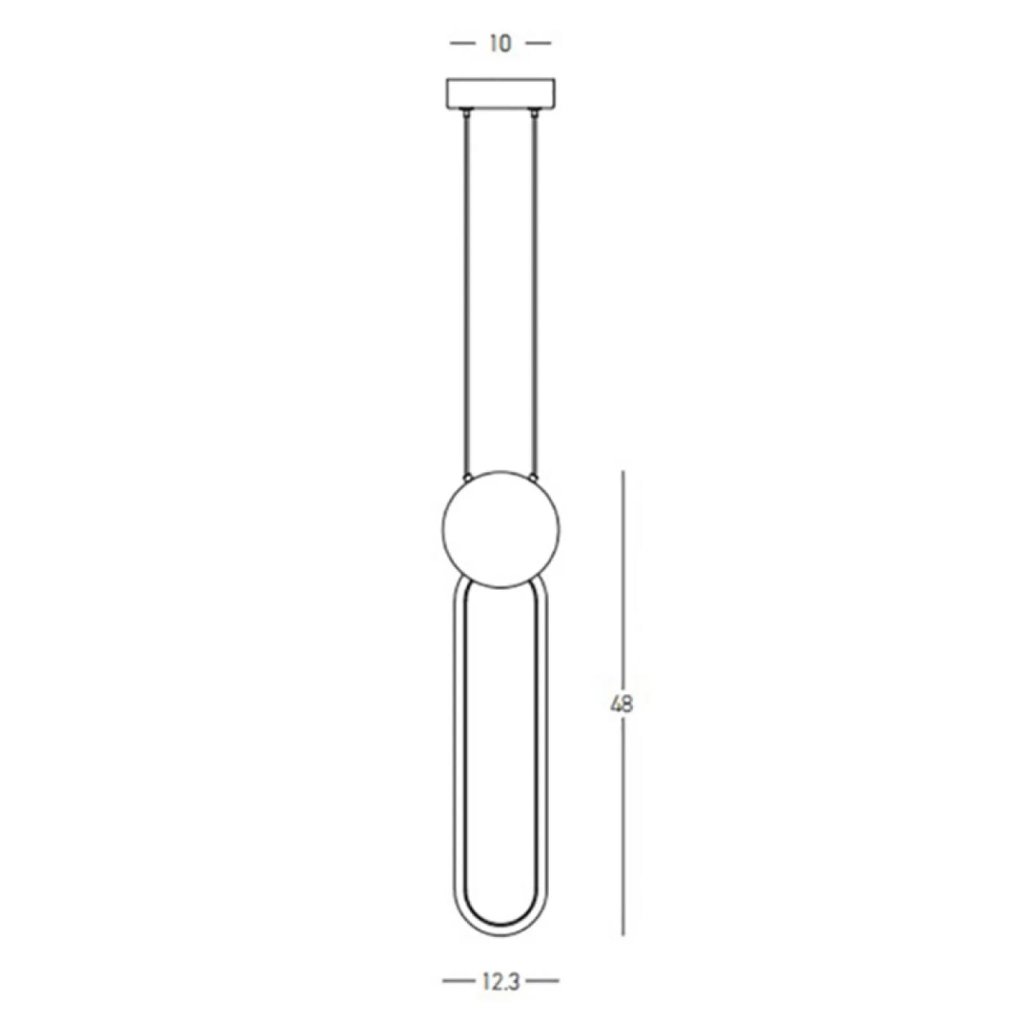 Pendul LED Auriu - Negru – Zambelis 23101