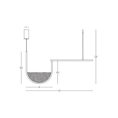 Lustră LED Negru - Gri – Zambelis 23170