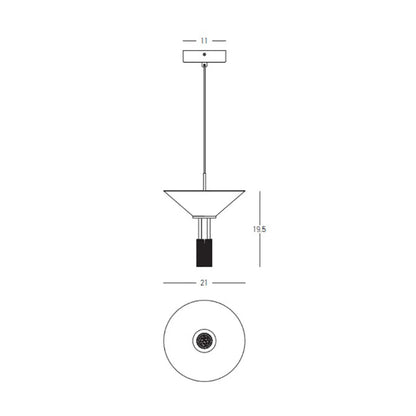 Pendul LED Negru – Zambelis 23198