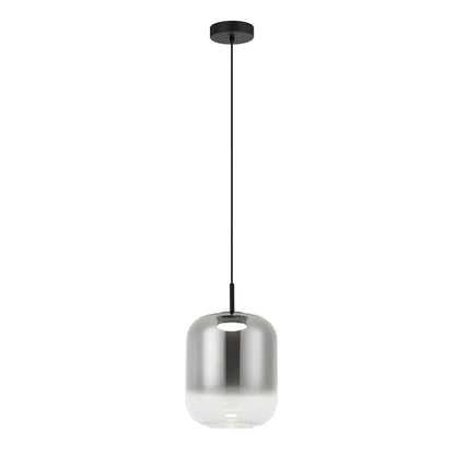 Pendul LED Sticlă Fumurie - Negru – Zambelis 23214