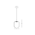 Pendul LED Sticlă Fumurie - Negru – Zambelis 23214