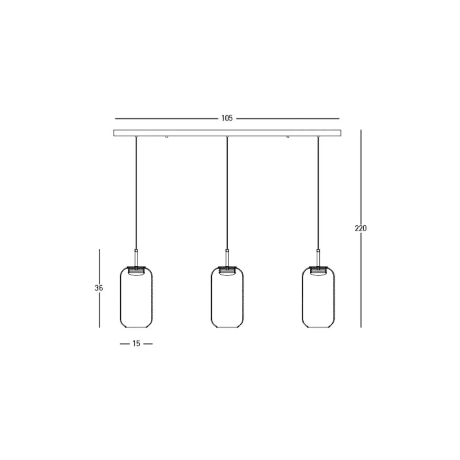 Pendul LED Auriu - Negru – Zambelis 23232