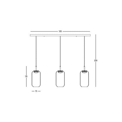 Pendul LED Auriu - Negru – Zambelis 23232
