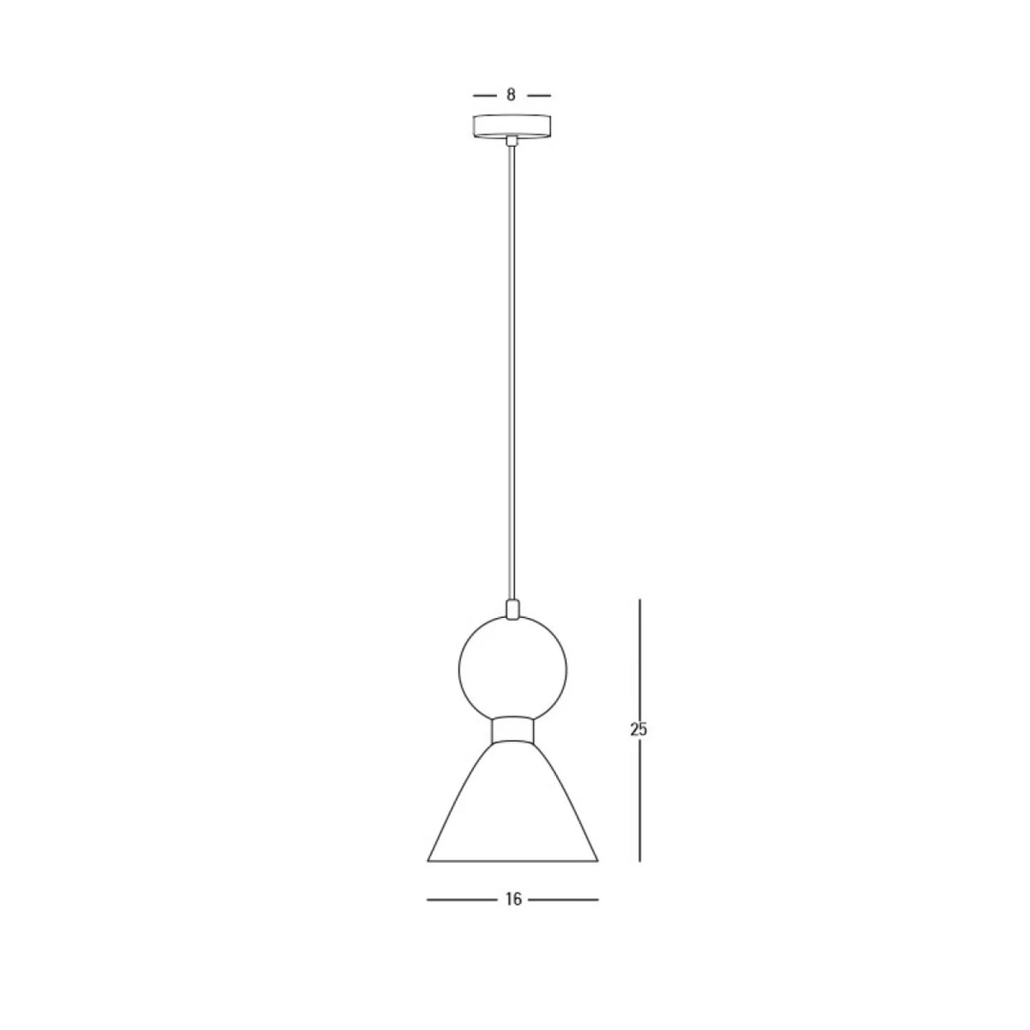 Pendul Negru Sablat - Alamă – Zambelis 23238