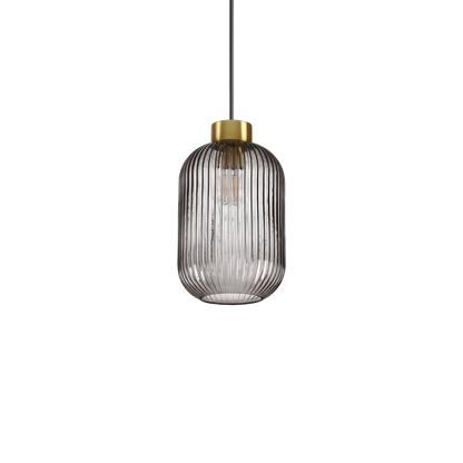 Suspensie MINT – sticlă art deco, gri sau verde - 237442