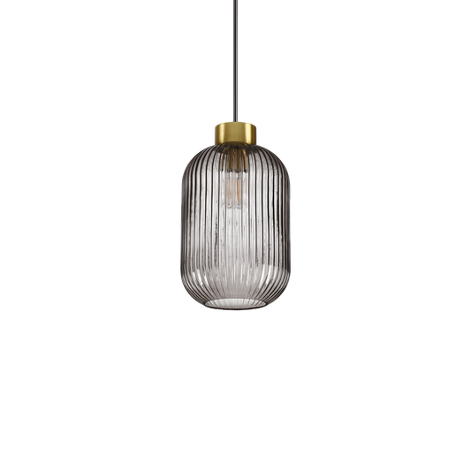 Suspensie MINT – sticlă art deco, gri sau verde - 237442