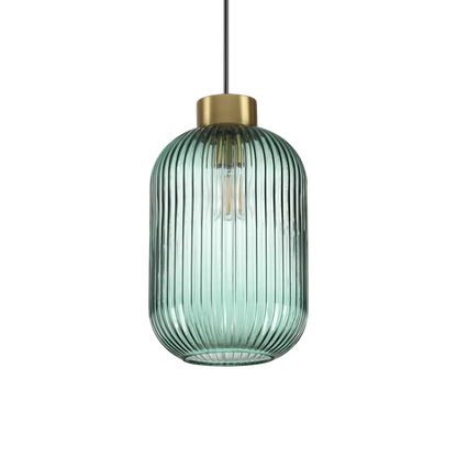 Suspensie MINT – sticlă art deco, gri sau verde - 237497