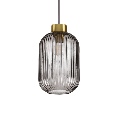 Suspensie MINT – sticlă art deco, gri sau verde - 237510
