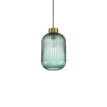 Suspensie MINT – sticlă art deco, gri sau verde - 248554