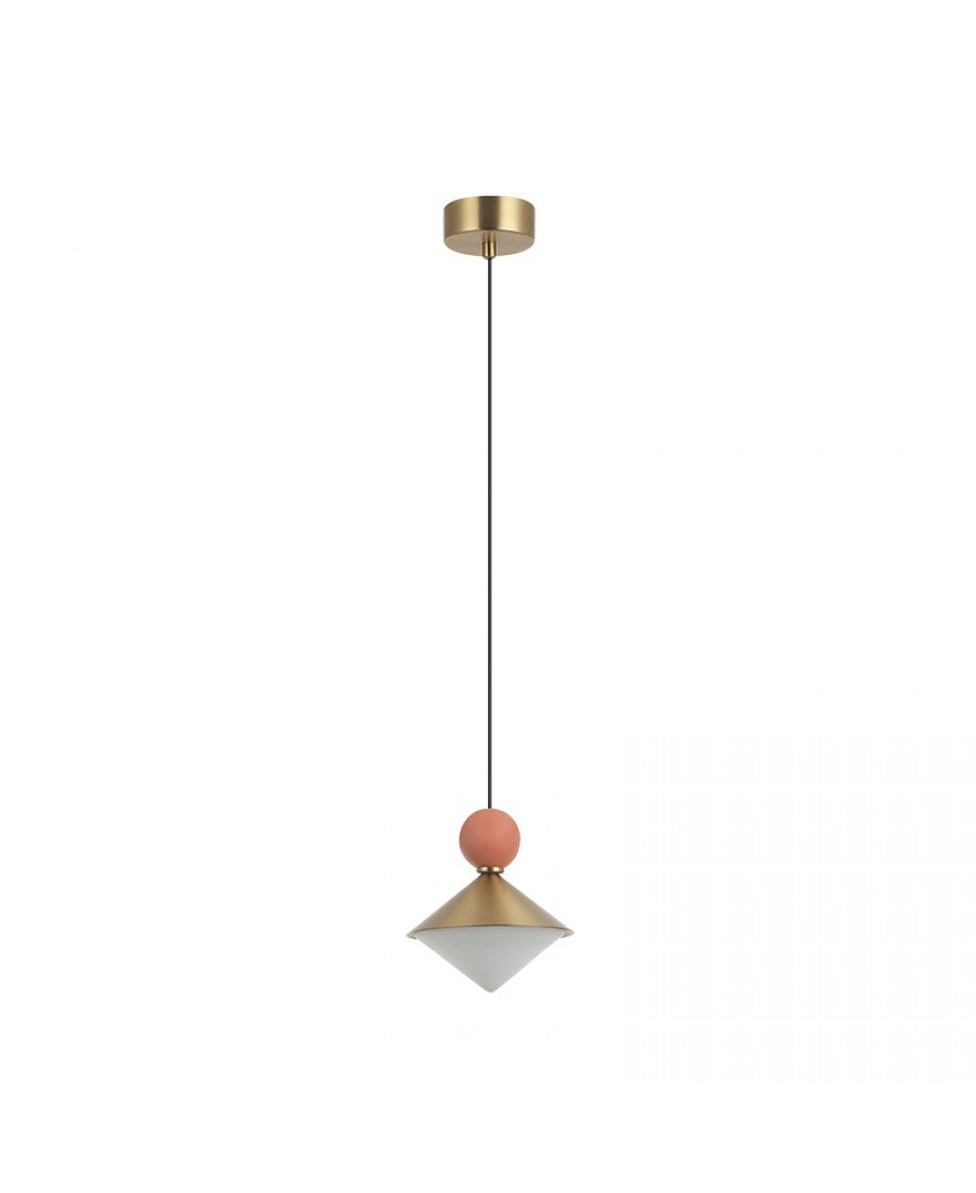 Pendul LED Alamă - Bej – Zambelis 25100