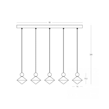 Lustră LED Albastru – Zambelis 25103