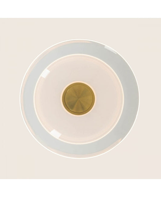 Pendul LED Sticlă Transparentă - Alamă – Zambelis 25141