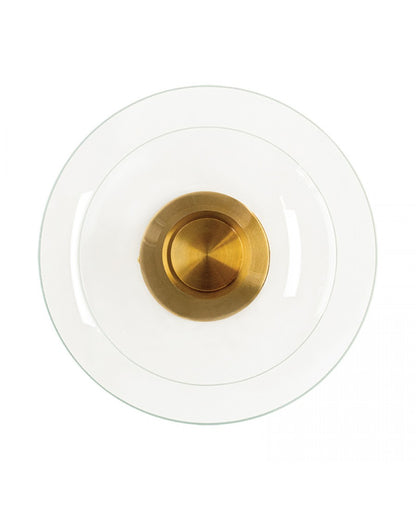 Aplică perete Sticlă Transparentă - Alamă – Zambelis 25143
