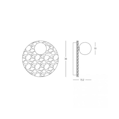 Aplică perete Piatră Naturală – Zambelis 25316