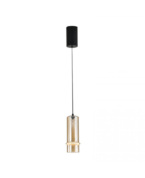 Pendul LED Negru Sablat - Șampanie – Zambelis 2532