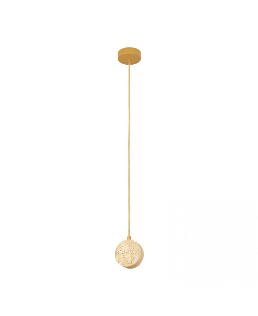 Pendul LED Piatră Naturală - Auriu – Zambelis 25336