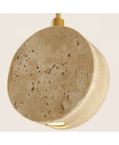 Pendul LED Piatră Naturală - Auriu – Zambelis 25336