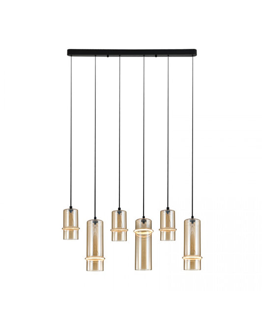 Lustră LED Negru Sablat - Șampanie – Zambelis 2536