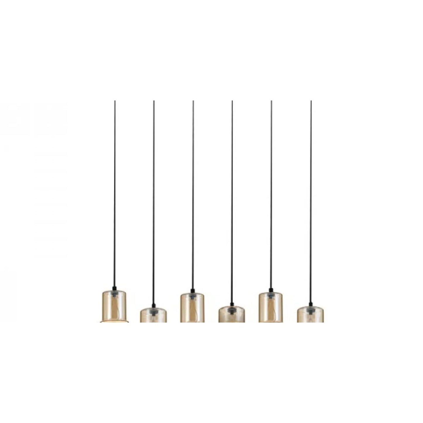 Lustră LED Negru Sablat - Șampanie – Zambelis 2536