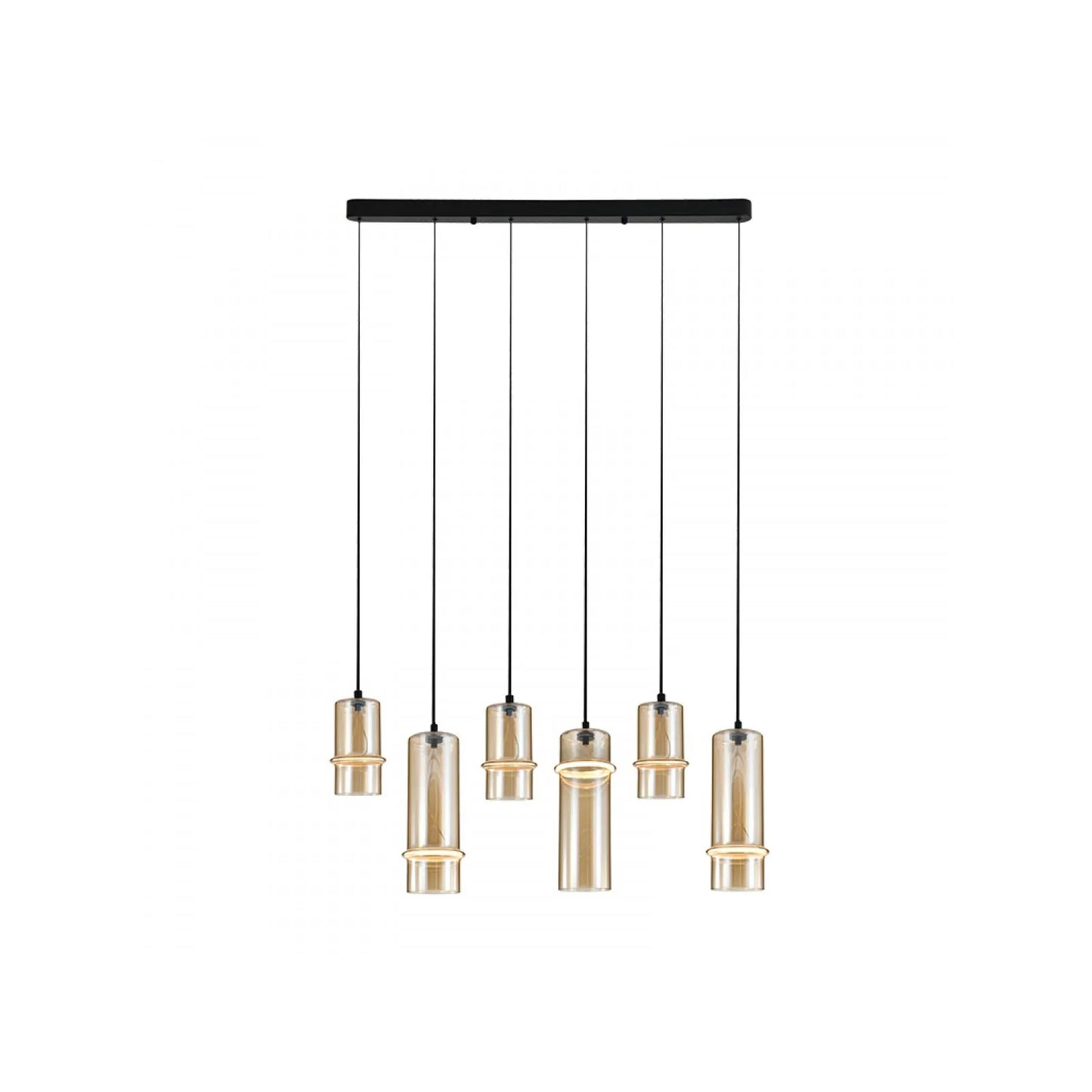 Lustră LED Negru Sablat - Șampanie – Zambelis 2536