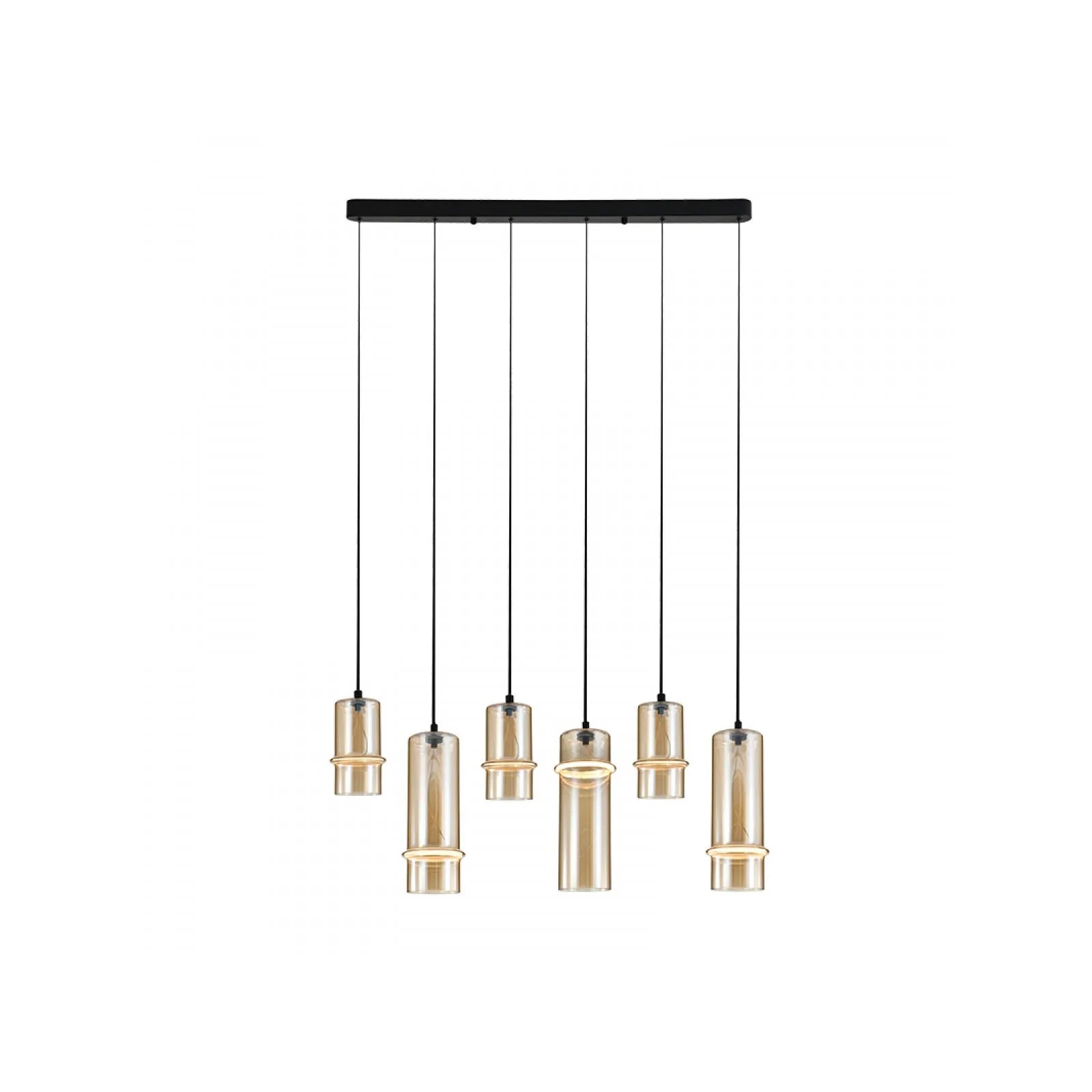 Lustră LED Negru Sablat - Șampanie – Zambelis 2536