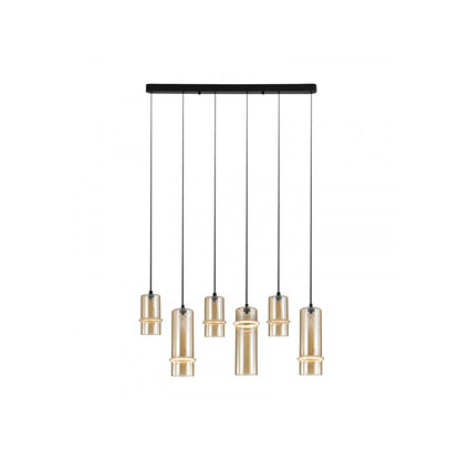 Lustră LED Negru Sablat - Șampanie – Zambelis 2536