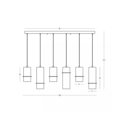 Lustră LED Negru Sablat - Șampanie – Zambelis 2536