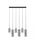 Lustră LED Negru Sablat - Sticlă Fumurie – Zambelis 2537