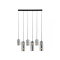 Lustră LED Negru Sablat - Sticlă Fumurie – Zambelis 2537