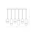 Lustră LED Negru Sablat - Sticlă Fumurie – Zambelis 2537