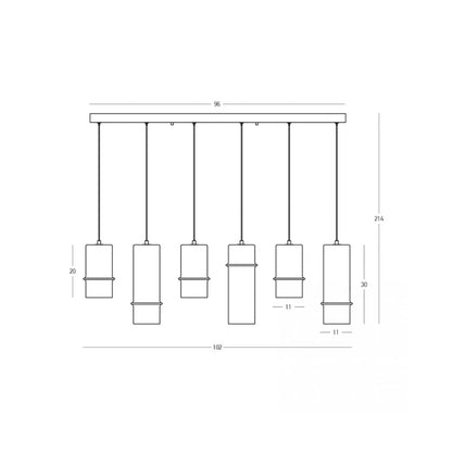 Lustră LED Negru Sablat - Sticlă Fumurie – Zambelis 2537