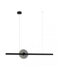 Lustră LED Sticlă Fumurie - Negru – Zambelis 25425