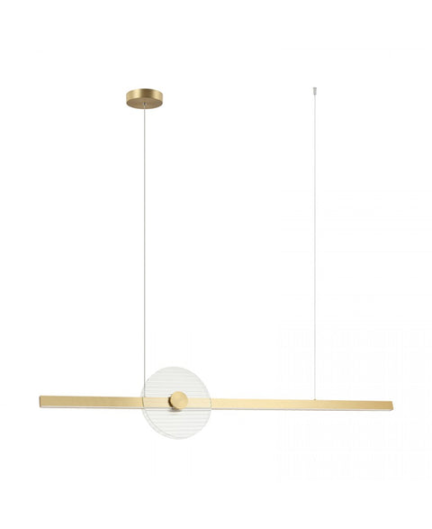 Lustră LED Sticlă Transparentă - Auriu – Zambelis 25426