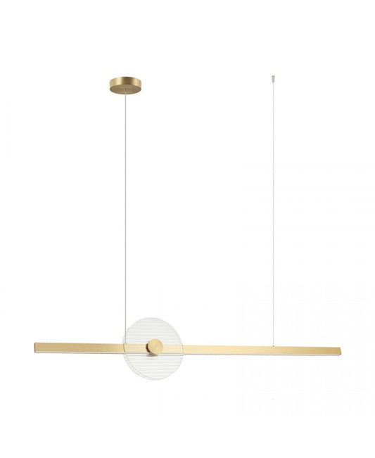 Lustră LED Sticlă Transparentă - Auriu – Zambelis 25426