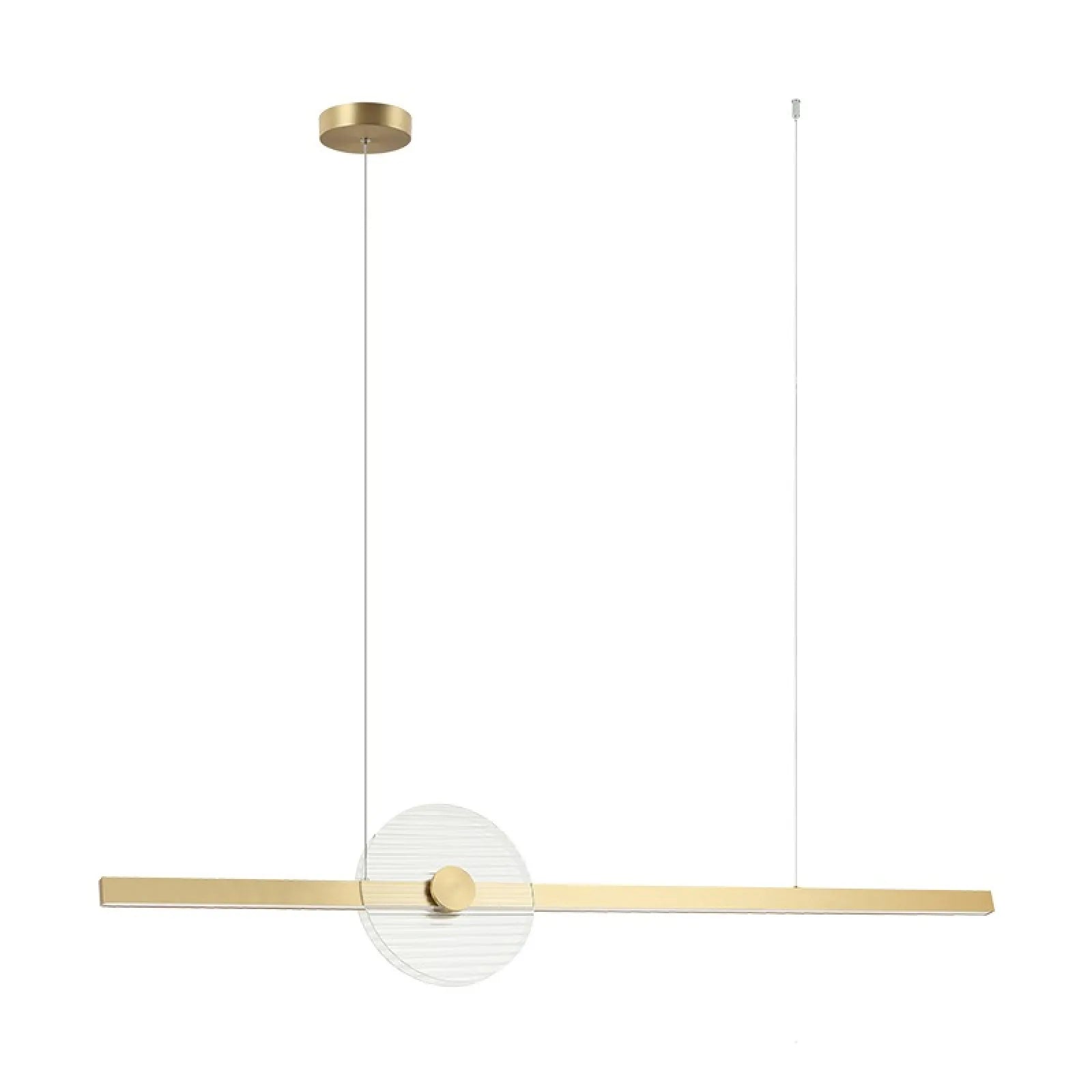 Lustră LED Sticlă Transparentă - Auriu – Zambelis 25426