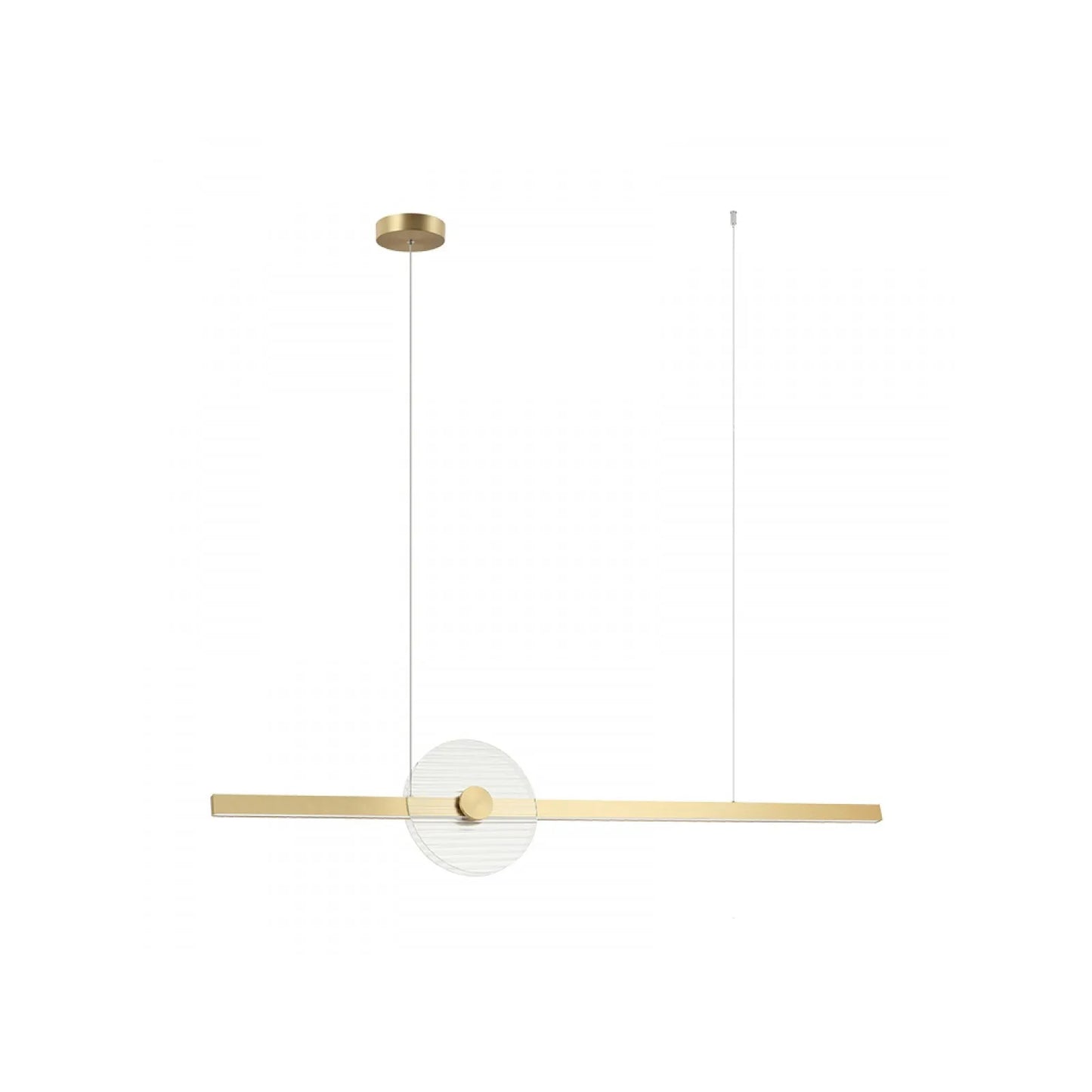 Lustră LED Sticlă Transparentă - Auriu – Zambelis 25426