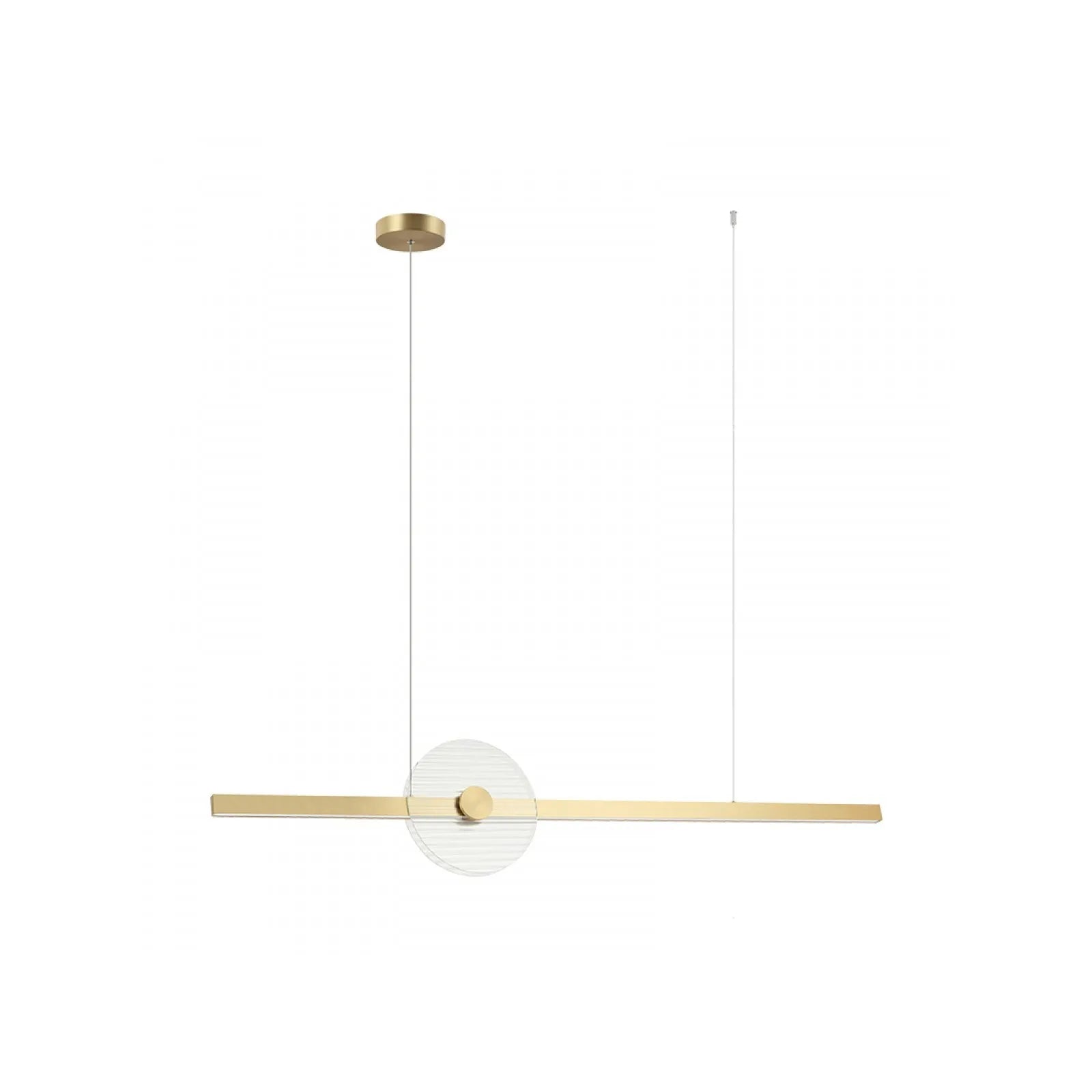 Lustră LED Sticlă Transparentă - Auriu – Zambelis 25426