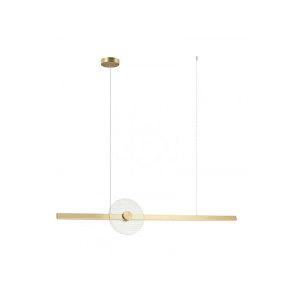Lustră LED Sticlă Transparentă - Auriu – Zambelis 25426