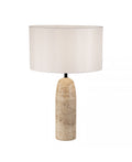 Lampă masă Piatră Naturală - Abajur Alb – Zambelis 25428