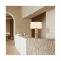 Lampă masă Piatră Naturală - Abajur Alb – Zambelis 25428