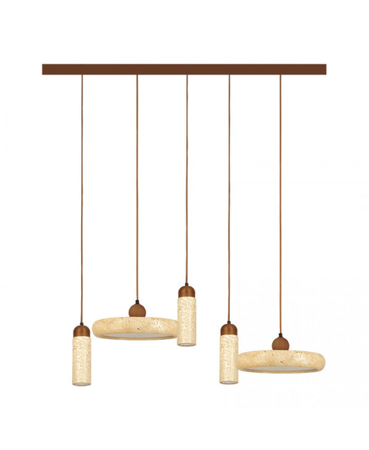 Lustră LED Piatră Naturală - Maro – Zambelis 25451