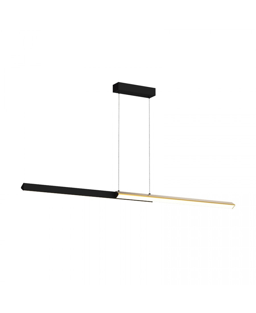 Lustră LED Negru Sablat - Alamă – Zambelis 2559
