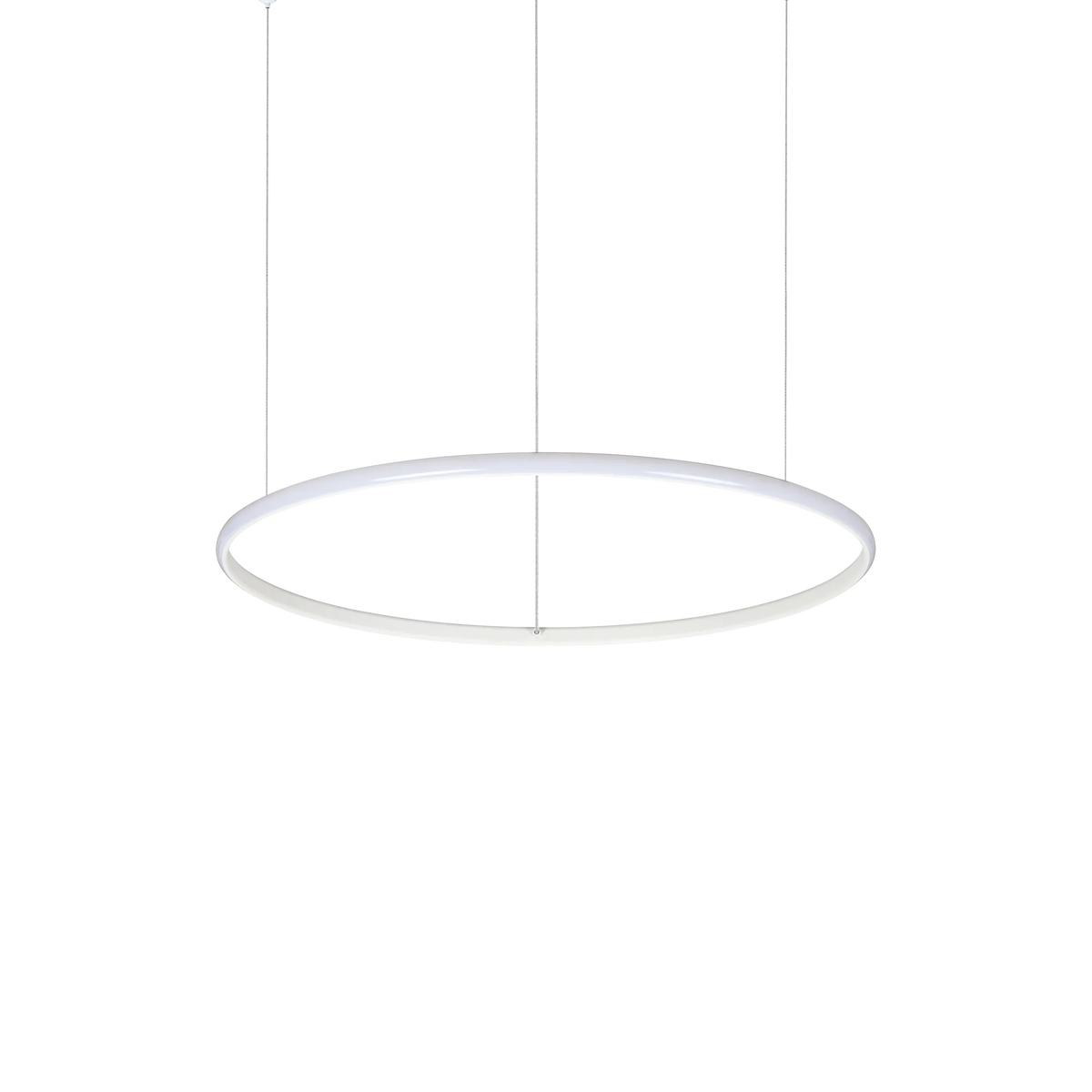 Suspensie HULAHOOP – cercuri albe, LED integrat - 258775