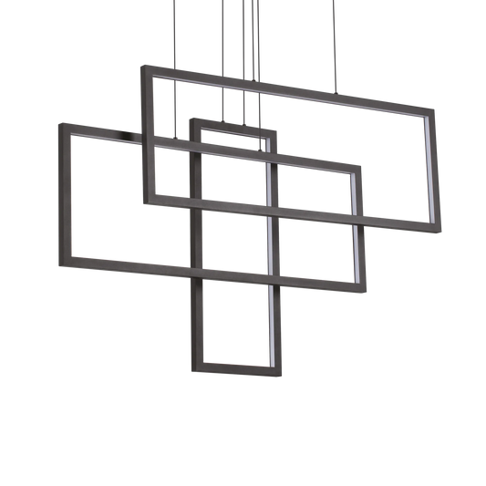 Suspensie FRAME – dreptunghi geometric, LED integrat - 269382