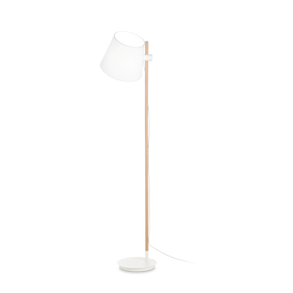 Lampadar AXEL – lemn natural și abajur textil, stil scandinav - 272245