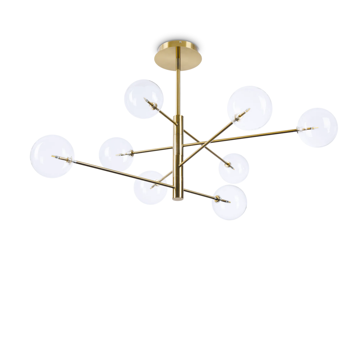 Suspensie EQUINOXE – sticlă transparentă, 128 cm - 275215