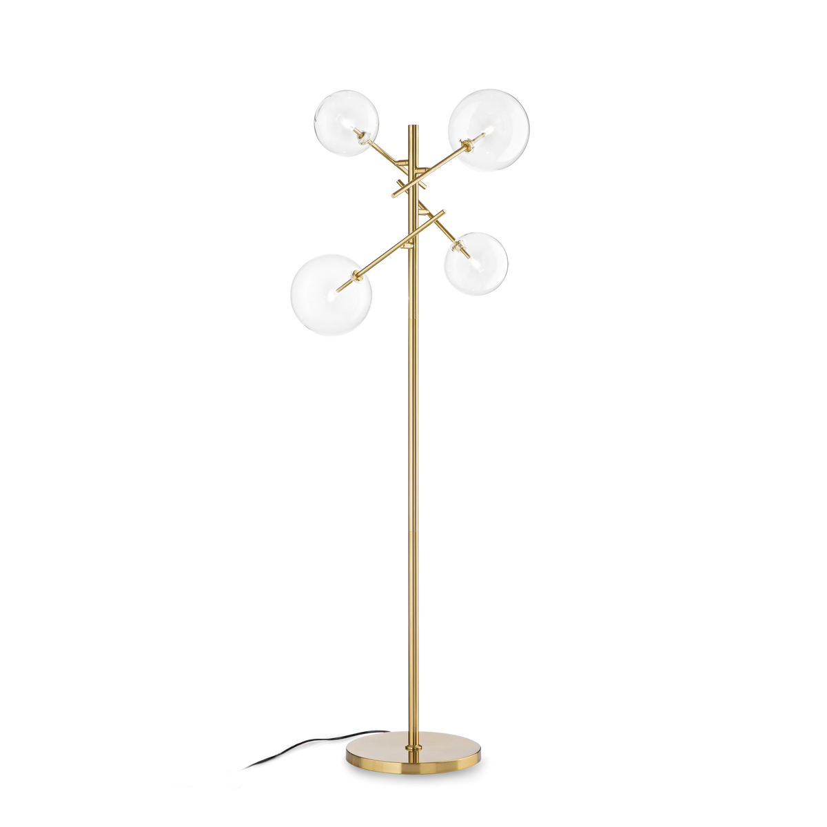 Lampadar EQUINOXE – art deco auriu, bile din sticlă - 290966