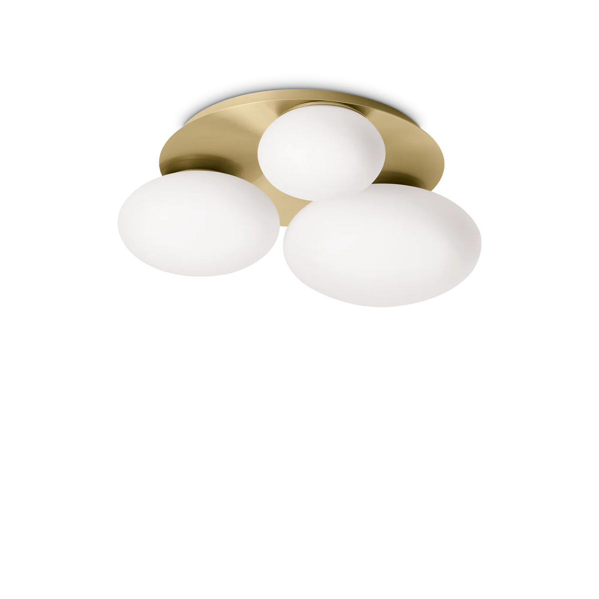 Plafonieră NINFEA – rotundă, cu pietricele din sticlă albă - 293660