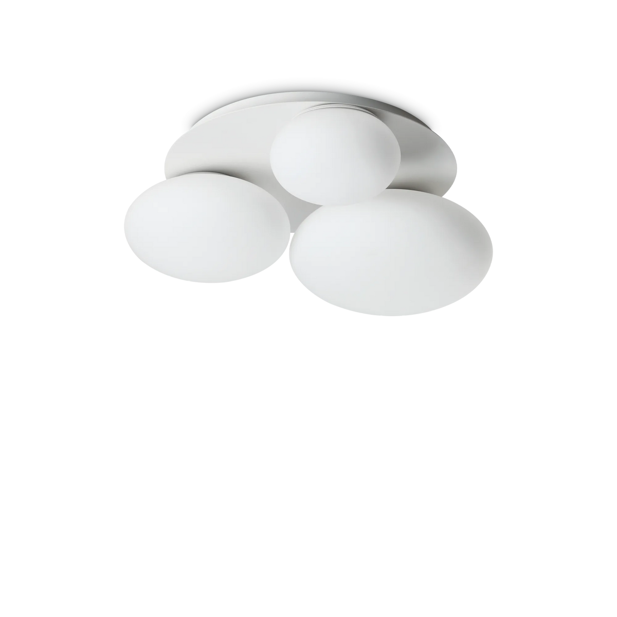 Plafonieră NINFEA – rotundă, cu pietricele din sticlă albă - 306964