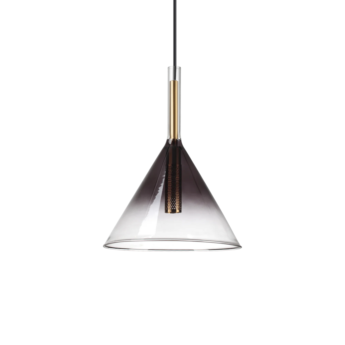 Suspensie EMPIRE – sticlă fumurie degrade, stil vintage - 309798